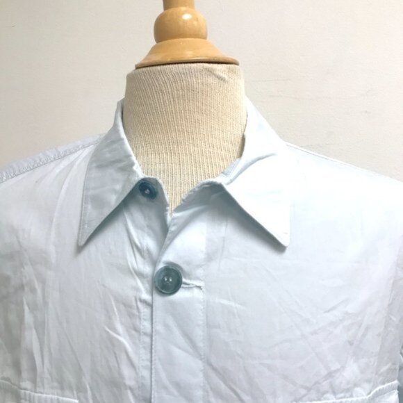 James Perse blue cotton button up shirt jacket shacket 2 M - Picture 2 of 7